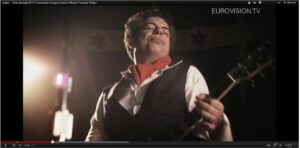 Izabos låt "Time" er ikke blant favorittene i årets første Eurovision-delfinale. (Foto: Skjemdump fra Eurovision.tv)