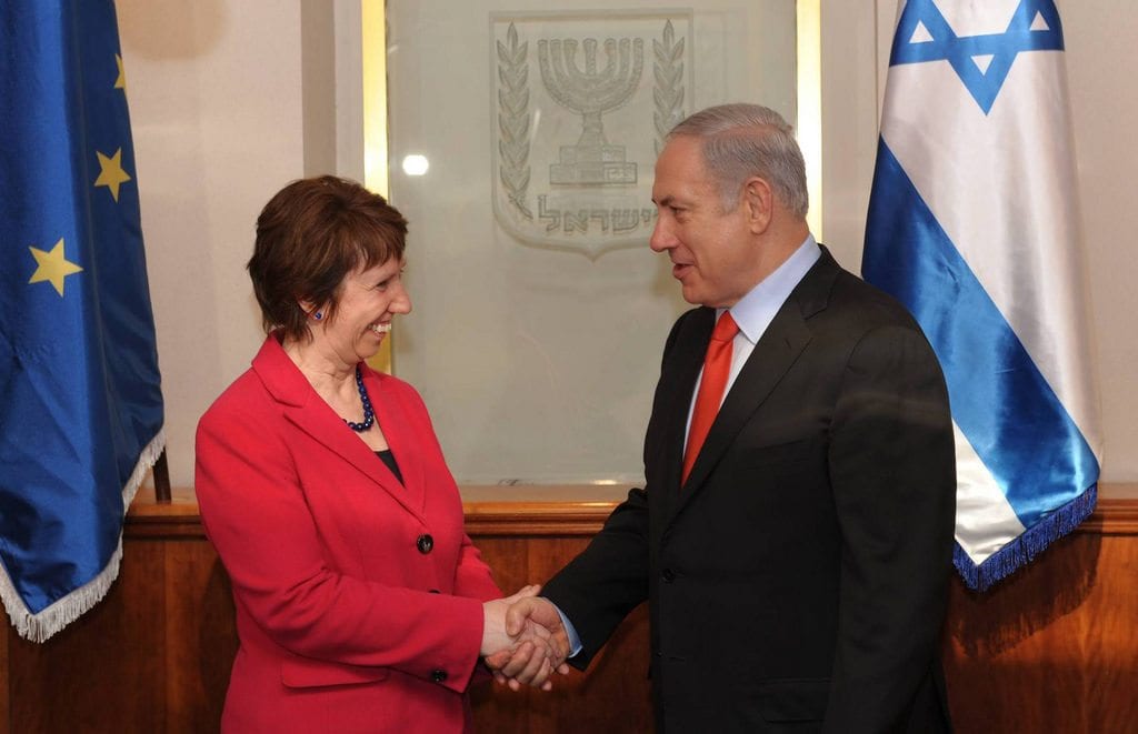 EUs utenriksminister Catherine Ashton var onsdag på statsbesøk i Israel, der hun blant annet møtte statsminister Benjamin Netanyahu. (Foto: Amos Ben Gershom, GPO)