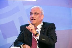 PAs sjefsforhandler Saeb Erekat. (Foto: U.S.-Islamic World Forum)