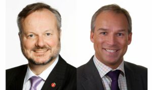 Peter N. Myhre (Frp) og Hans Olav Syversen (KrF) taler på MIFFs støttemarkering for Israel i Oslo sentrum lørdag kl. 15.