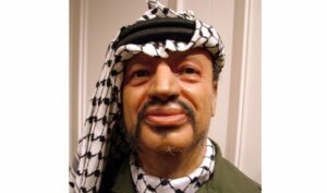 Yasser Arafat som voksdukke i Madame Tussauds i London. (Arkivfoto: Conrad Myrland, MIFF)