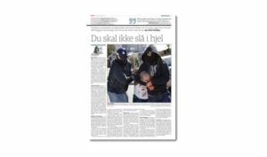 Jan-Erik Smilden, kommentator i Dagbladet, skriver om MIFFs kritikk av Amnesty-rapporten på side 3 i Dagbladet mandag 3. mars 2014. (Faksmile Dagbladet)