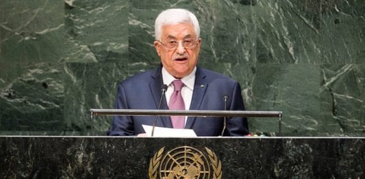 Mahmoud Abbas på talerstolen i FNs generalforsamling i 2014. (Foto: Amanda Voisard, FN)