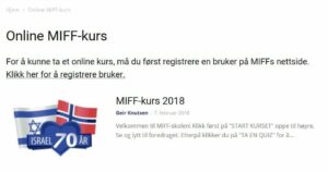 Forsiden på MIFFs online-kurs.