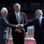 Yitzhak Rabin Hussein Bill Clinton Jordan Israel fred